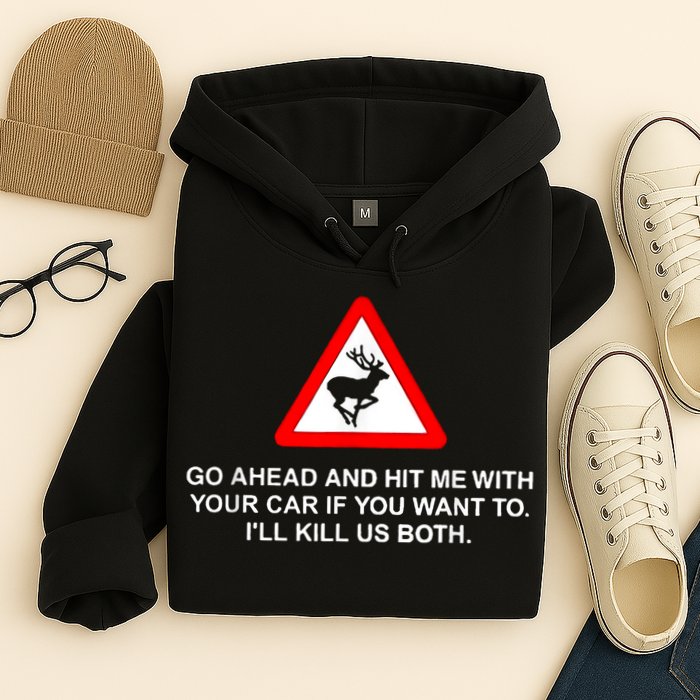 Go Ahead And Hit Me With Your Car If You Want To I’Ll Kill Us Both Hoodie