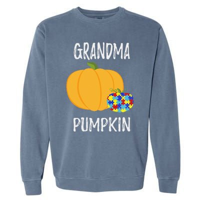 Grandmapumpkin Autism Awareness Funny Funny For Garment-Dyed Sweatshirt