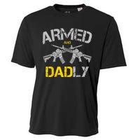 Guns Armed And Dadly Funny Deadly Father Cooling Performance Crew T-Shirt