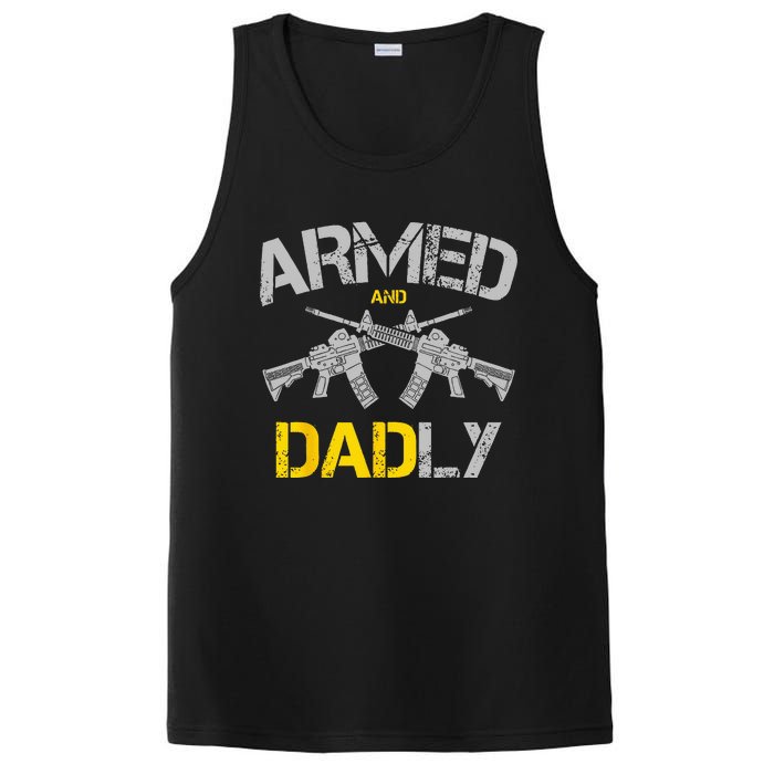 Guns Armed And Dadly Funny Deadly Father PosiCharge Competitor Tank