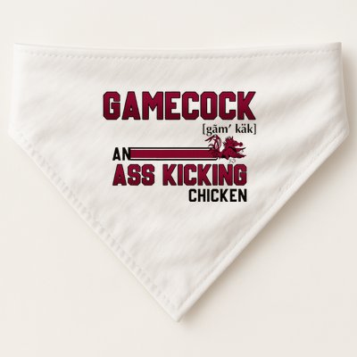 Gamecock An Ass Kicking Chicken Funny Saying USA-Made Doggie Bandana