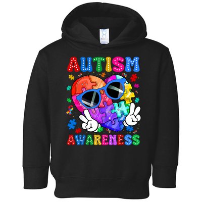 Groovy Autism Awareness  Autistic Autism Toddler Hoodie