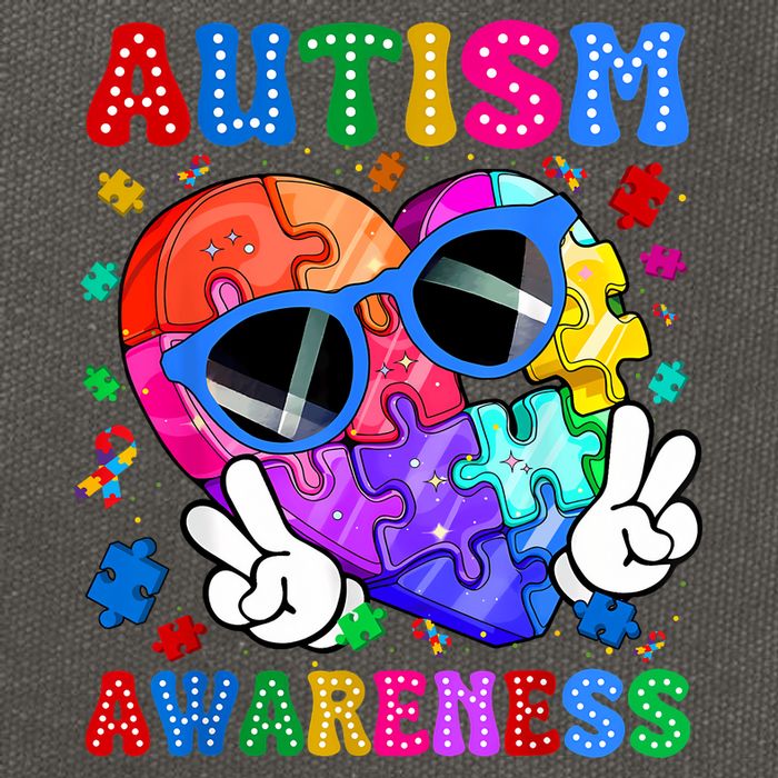 Groovy Autism Awareness  Autistic Autism Cotton Canvas Backpack