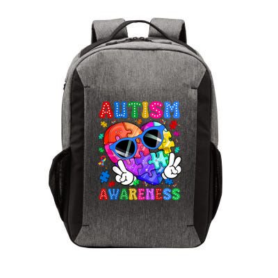 Groovy Autism Awareness  Autistic Autism Vector Backpack
