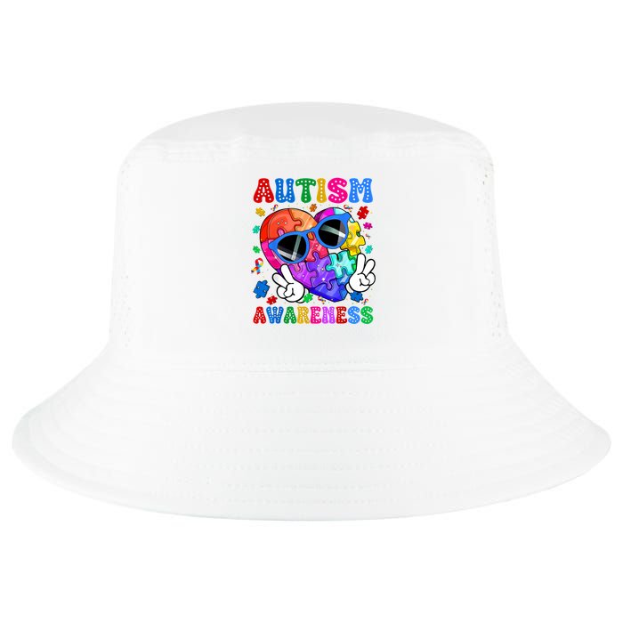 Groovy Autism Awareness  Autistic Autism Cool Comfort Performance Bucket Hat