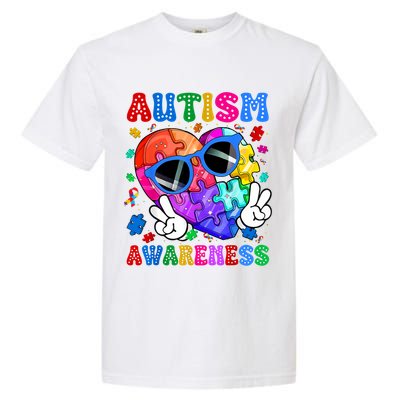 Groovy Autism Awareness  Autistic Autism Garment-Dyed Heavyweight T-Shirt