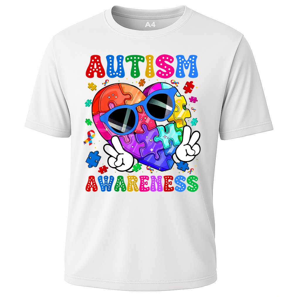 Groovy Autism Awareness  Autistic Autism Performance Shirt