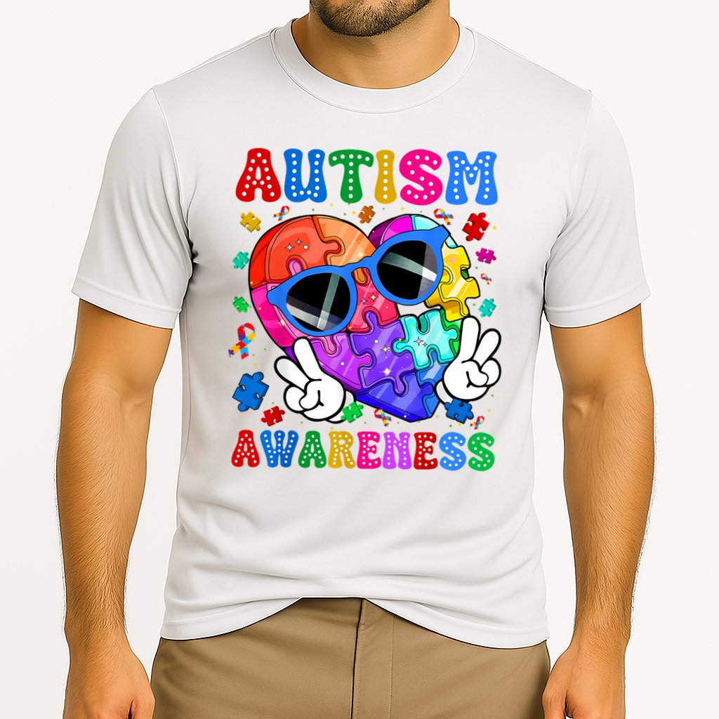 Groovy Autism Awareness  Autistic Autism Performance Shirt
