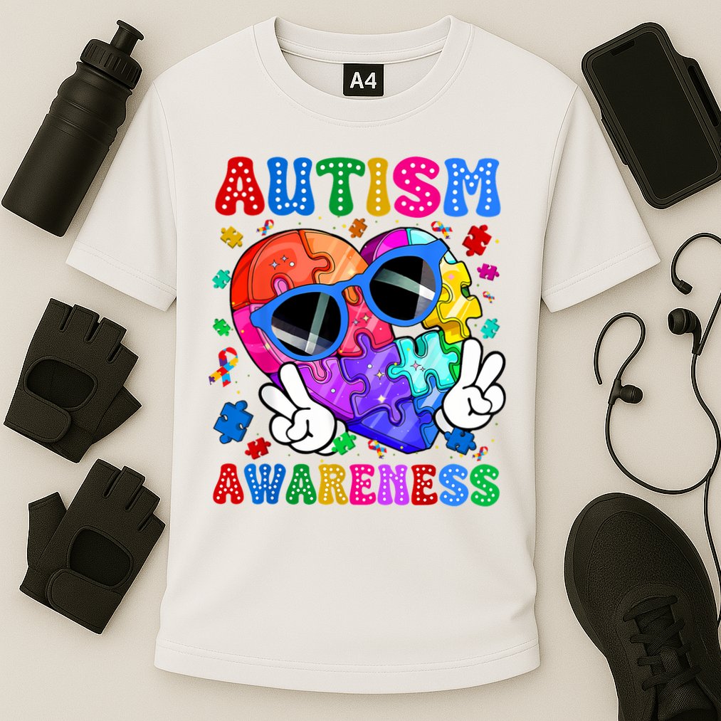 Groovy Autism Awareness  Autistic Autism Performance Shirt