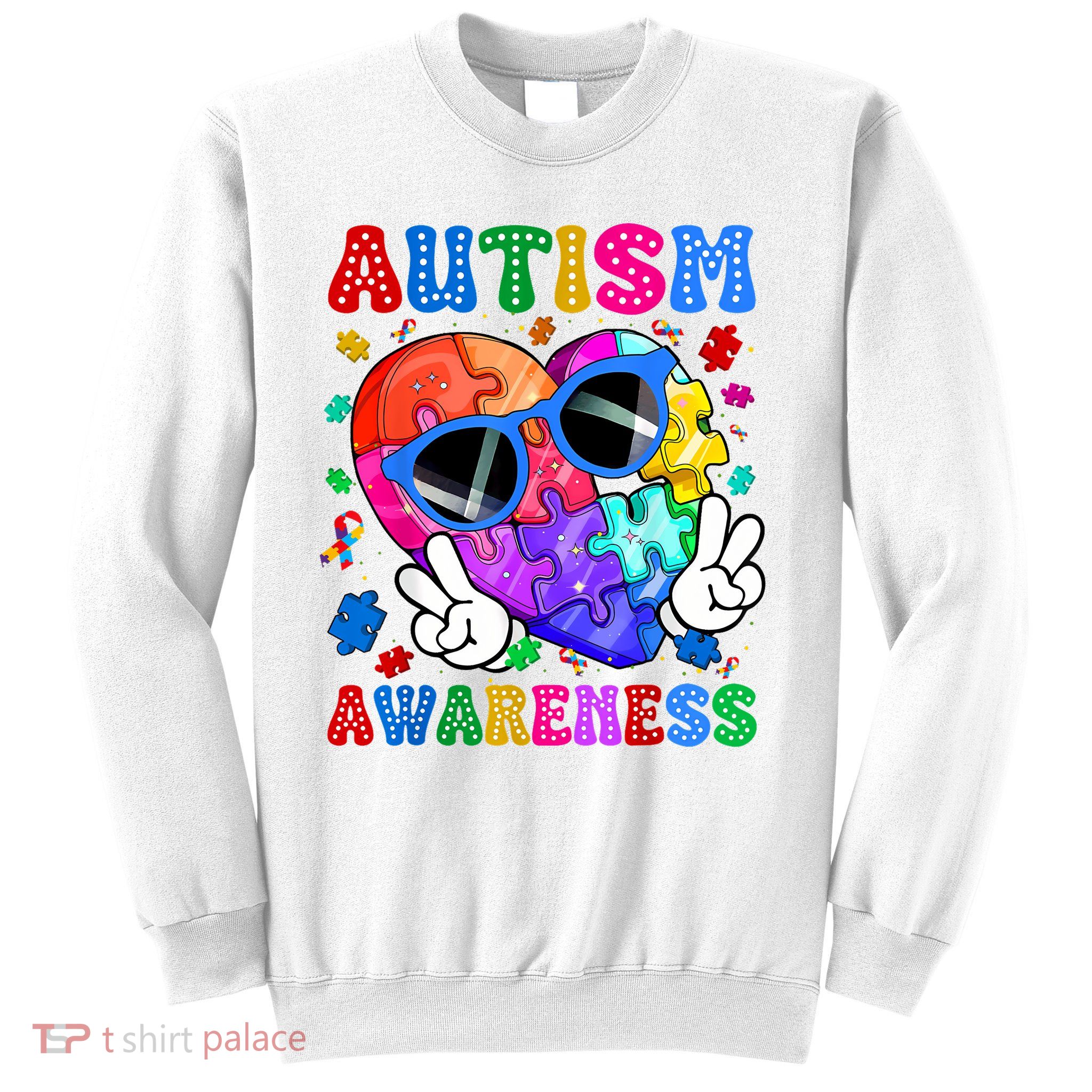 Groovy Autism Awareness  Autistic Autism Sweatshirt