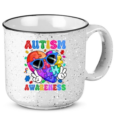 Groovy Autism Awareness  Autistic Autism 15oz Campfire Ceramic Mug