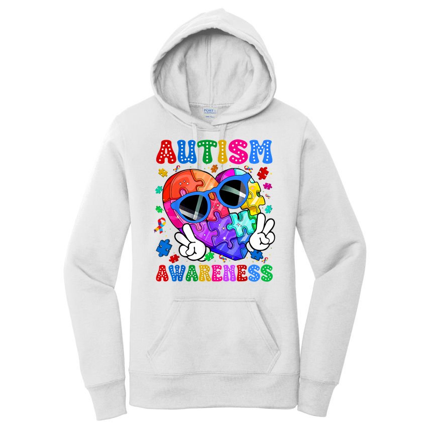 Groovy Autism Awareness  Autistic Autism Women's Pullover Hoodie