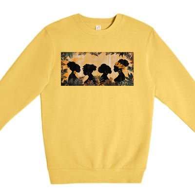 Gorgeous African American Women Strong Queen Melanin Lady Premium Crewneck Sweatshirt