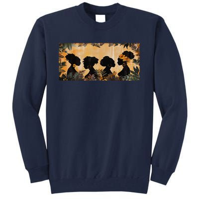 Gorgeous African American Women Strong Queen Melanin Lady Tall Sweatshirt