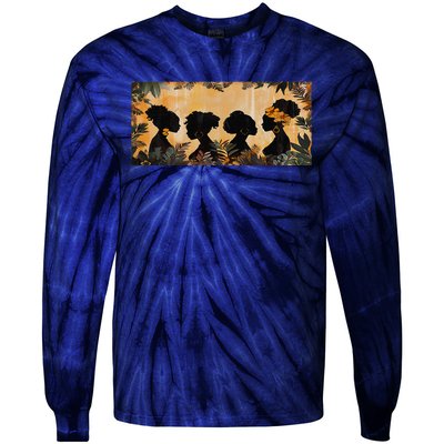 Gorgeous African American Women Strong Queen Melanin Lady Tie-Dye Long Sleeve Shirt