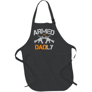 Guns Armed And Dadly Funny Deadly Father Full-Length Apron With Pockets