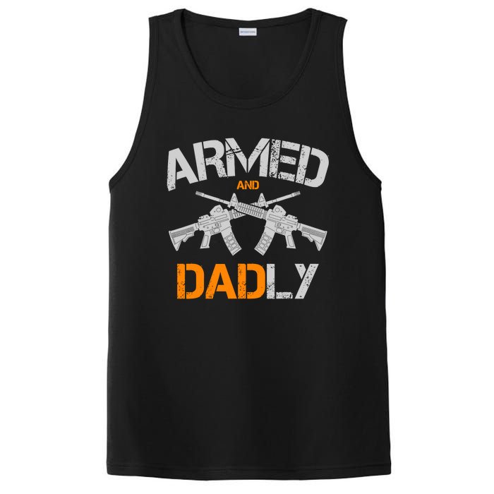 Guns Armed And Dadly Funny Deadly Father PosiCharge Competitor Tank