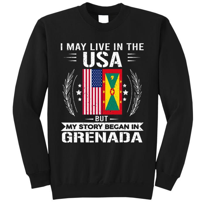 Grenada American And Grenada Flags Proud Grenada Sweatshirt