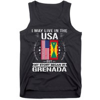 Grenada American And Grenada Flags Proud Grenada Tank Top