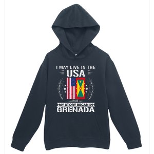 Grenada American And Grenada Flags Proud Grenada Urban Pullover Hoodie