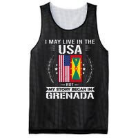 Grenada American And Grenada Flags Proud Grenada Mesh Reversible Basketball Jersey Tank