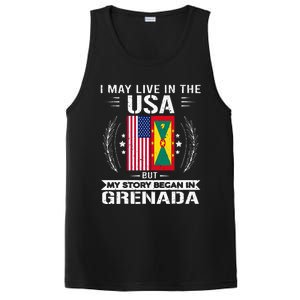 Grenada American And Grenada Flags Proud Grenada PosiCharge Competitor Tank