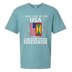 Grenada American And Grenada Flags Proud Grenada Sueded Cloud Jersey T-Shirt