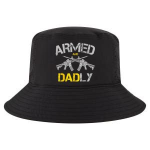 Guns Armed And Dadly Funny Deadly Father Cool Comfort Performance Bucket Hat