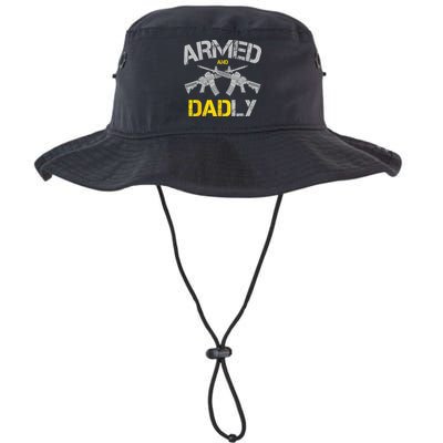 Guns Armed And Dadly Funny Deadly Father Bucket Hat
