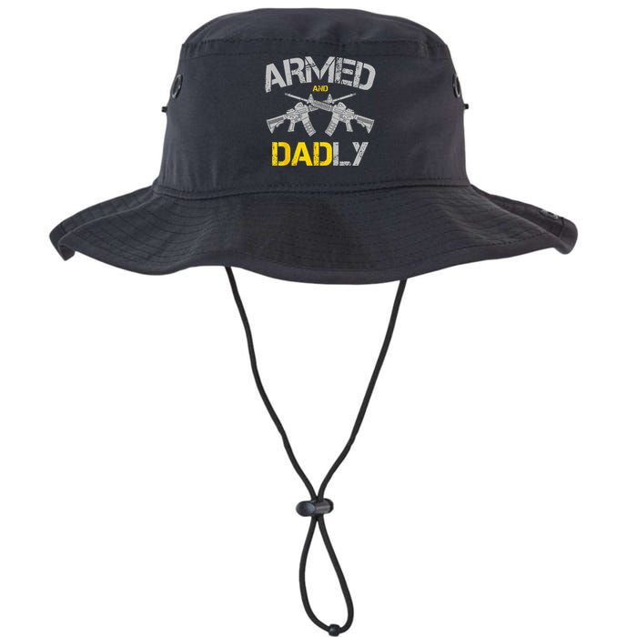 Guns Armed And Dadly Funny Deadly Father Legacy Cool Fit Booney Bucket Hat