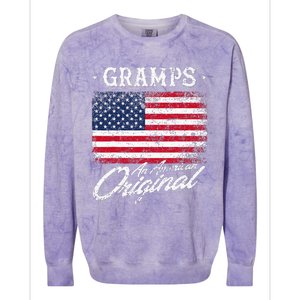 Gramps An American Original Patriotic 4th Of July Colorblast Crewneck Sweatshirt