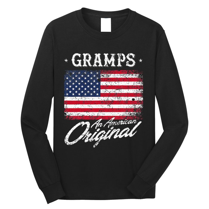 Gramps An American Original Patriotic 4th Of July Long Sleeve Shirt