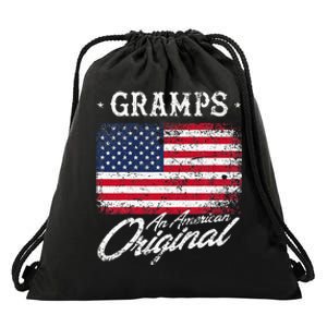 Gramps An American Original Patriotic 4th Of July Drawstring Bag