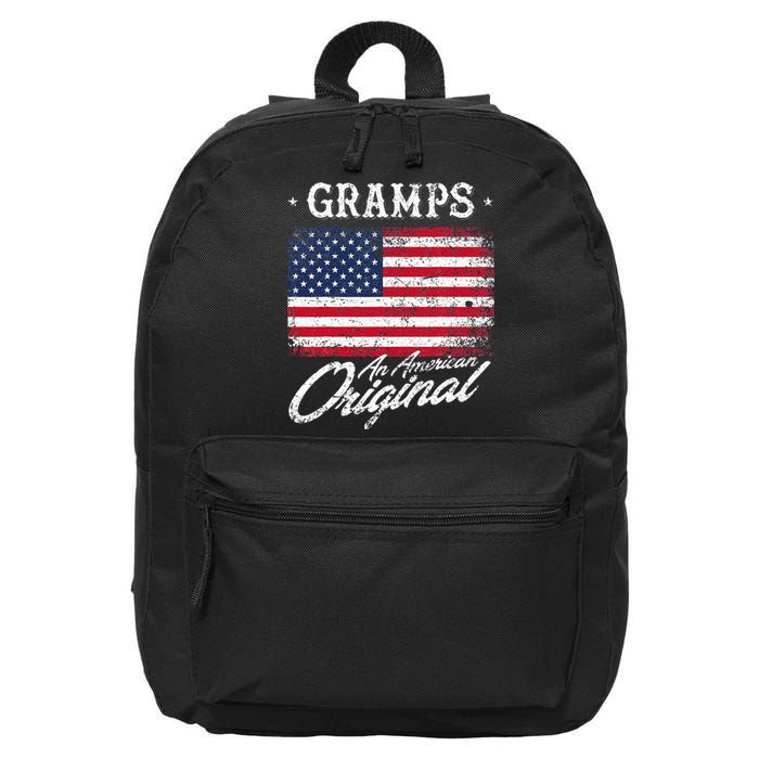 Gramps An American Original Patriotic 4th Of July 16 in Basic Backpack