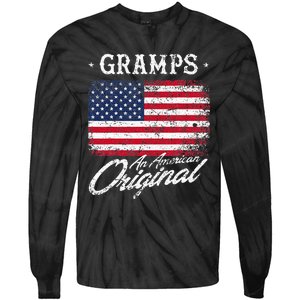 Gramps An American Original Patriotic 4th Of July Tie-Dye Long Sleeve Shirt