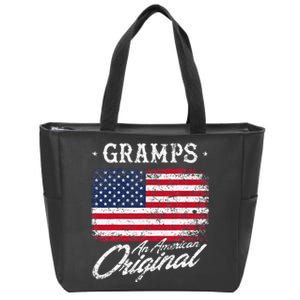 Gramps An American Original Patriotic 4th Of July Zip Tote Bag