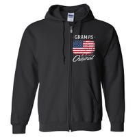 Gramps An American Original Patriotic 4th Of July Full Zip Hoodie