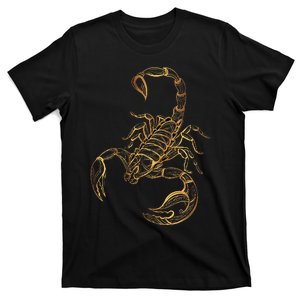 Gold Art Animal Scorpion T-Shirt