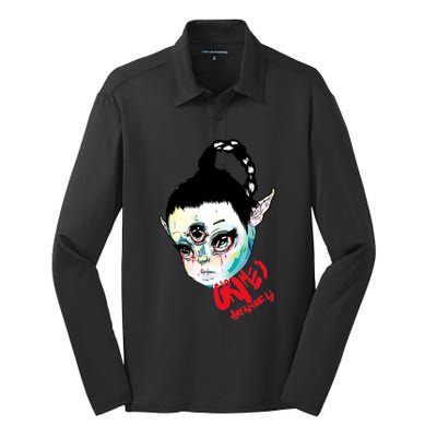 Grimes Art Angels Silk Touch Performance Long Sleeve Polo