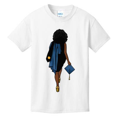 Graduation African Blac Woman Cap Diploma Masters Degree Kids T-Shirt