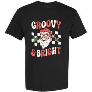 Groovy and Bright Christmas Santa Outfit 80s Retro Groovy Garment-Dyed Heavyweight T-Shirt