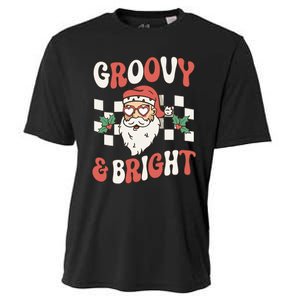 Groovy and Bright Christmas Santa Outfit 80s Retro Groovy Cooling Performance Crew T-Shirt