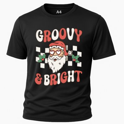 Groovy and Bright Christmas Santa Outfit 80s Retro Groovy Performance Shirt