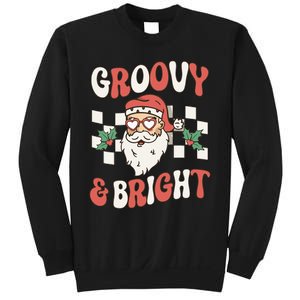 Groovy and Bright Christmas Santa Outfit 80s Retro Groovy Sweatshirt