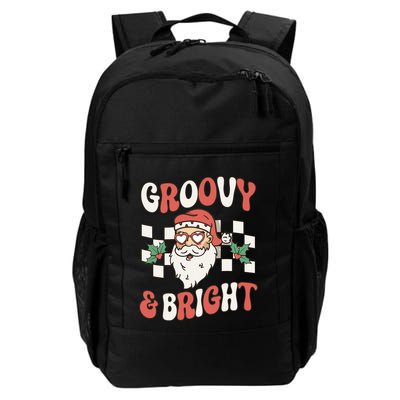 Groovy and Bright Christmas Santa Outfit 80s Retro Groovy Backpack