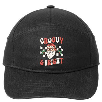Groovy and Bright Christmas Santa Outfit 80s Retro Groovy 7-Panel Snapback Hat
