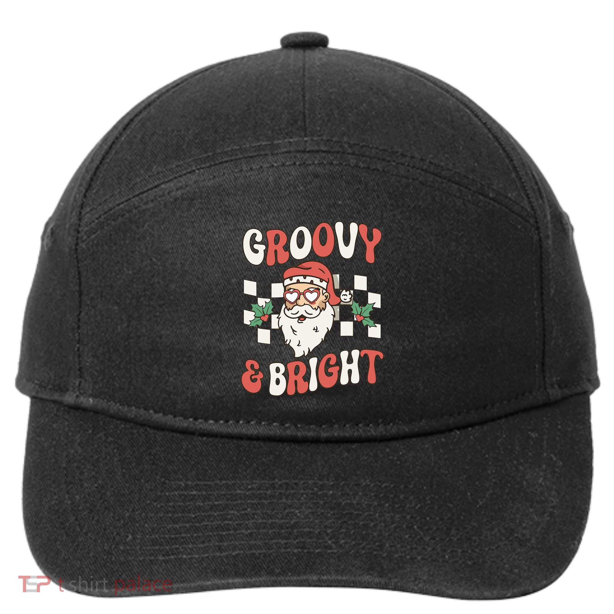 Groovy and Bright Christmas Santa Outfit 80s Retro Groovy 7-Panel Snapback Hat
