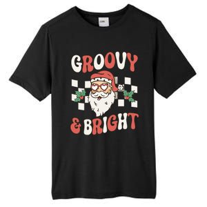 Groovy and Bright Christmas Santa Outfit 80s Retro Groovy Tall Fusion ChromaSoft Performance T-Shirt