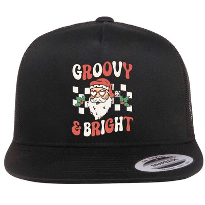 Groovy and Bright Christmas Santa Outfit 80s Retro Groovy Flatbill Hat