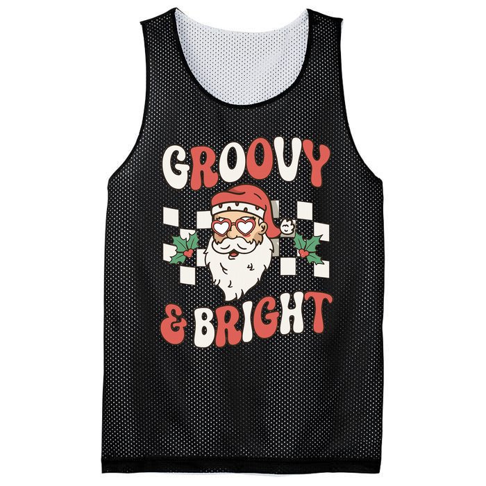 Groovy and Bright Christmas Santa Outfit 80s Retro Groovy Mesh Reversible Basketball Jersey Tank